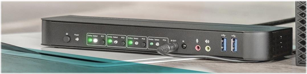 Digitus DS-12890 KVM-Switch 4-Port 4K60Hz Schwarz