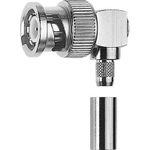 Telegärtner BNC-Kabelwinkelstecker Crimp G05 50 Ohm, löt/crimp, A0505, G05 (RG-223/U)  - 1 Stück (J01000A1258)