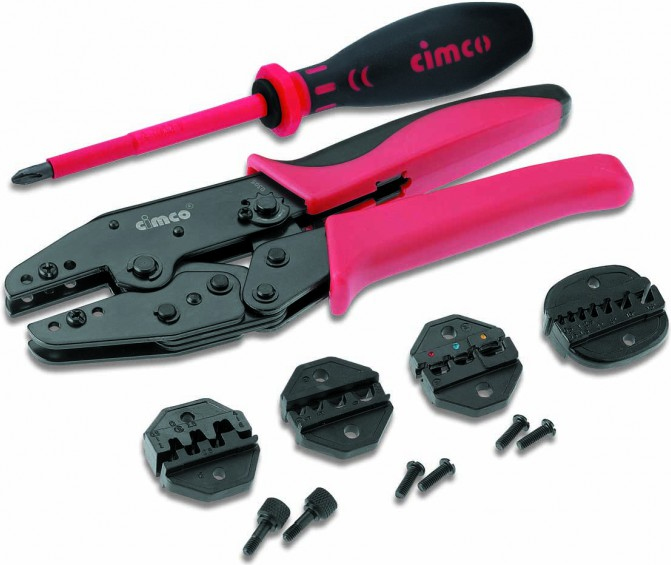 Cimco 102000 Kabel-Crimper Werkzeugsatz Schwarz - Rot (102000)