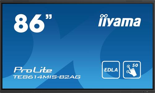 iiyama PROLITE TE8614MIS-B2AG Digital Signage Flachbildschirm 2,18 m (86") LCD WLAN 435 cd/m² 4K Ultra HD Schwarz Touchscreen Eingebauter Prozessor Android 24/7 (TE8614MIS-B2AG)