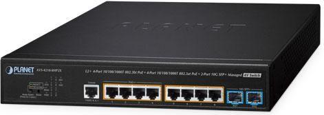 Planet 8 Port L2+ Managed PoE AV Switch with 2-Port 10G SFP+ (AVS-4210-8HP2X)