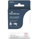 MediaRange Schriftbandkassette rot auf transparent 8m x 12mm (MRBTZ132)