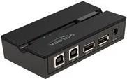 Delock - USB-Umschalter für die gemeinsame Nutzung von Peripheriegeräten - 2 x USB2.0 - wandmontierbar, oberflächenmontierbar (11492)