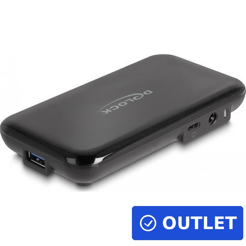 DeLOCK 64209 Schnittstellen-Hub USB 3.2 Gen 2 (3.1 Gen 2) Type-C 10000 Mbit/s Schwarz (64209) (geöffnet)