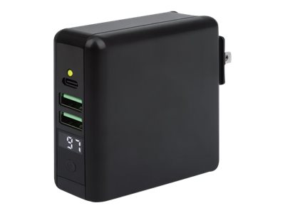 Manhattan 4-in-1 Reiseladegerät und Powerbank 8000 mAh Schwarz