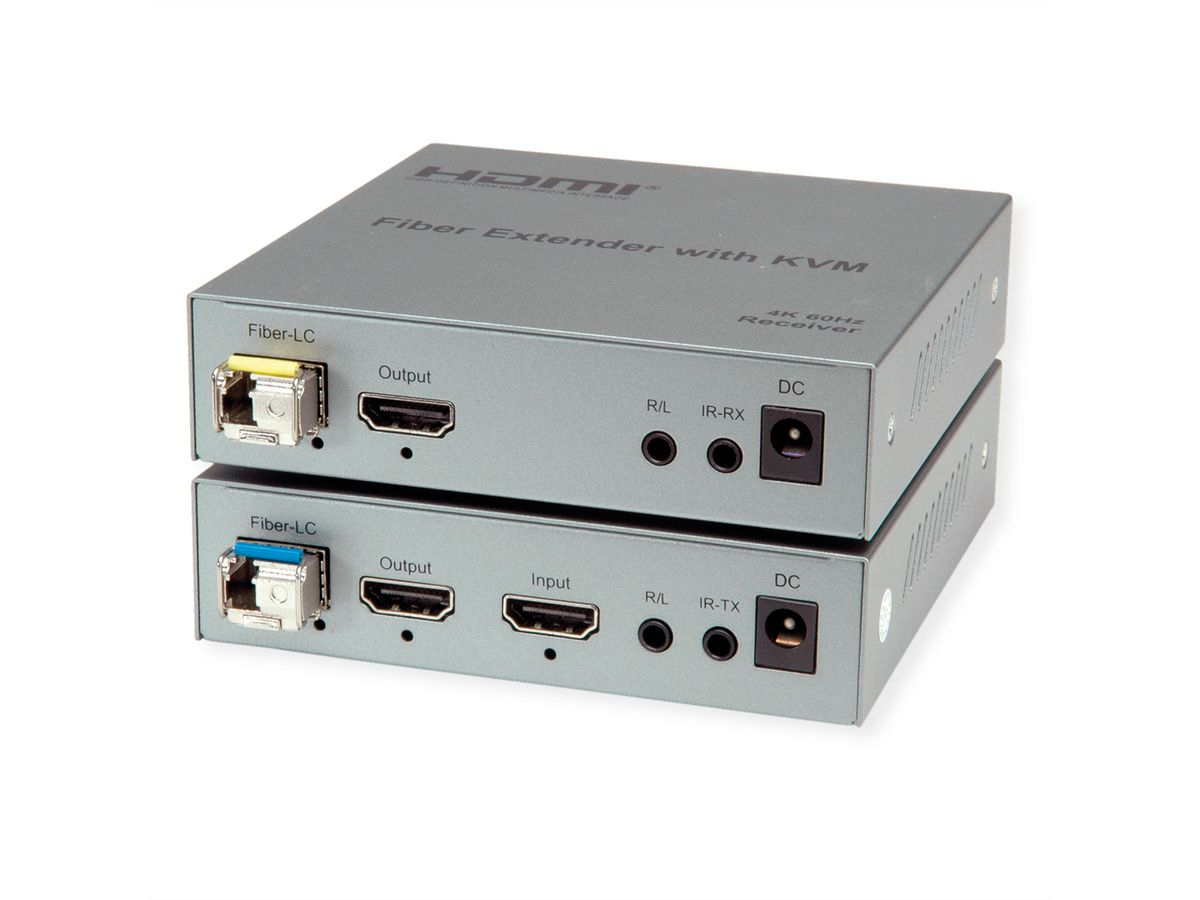 ROLINE KVM-Extender via LWL USB + HDMI 4K60 20 km