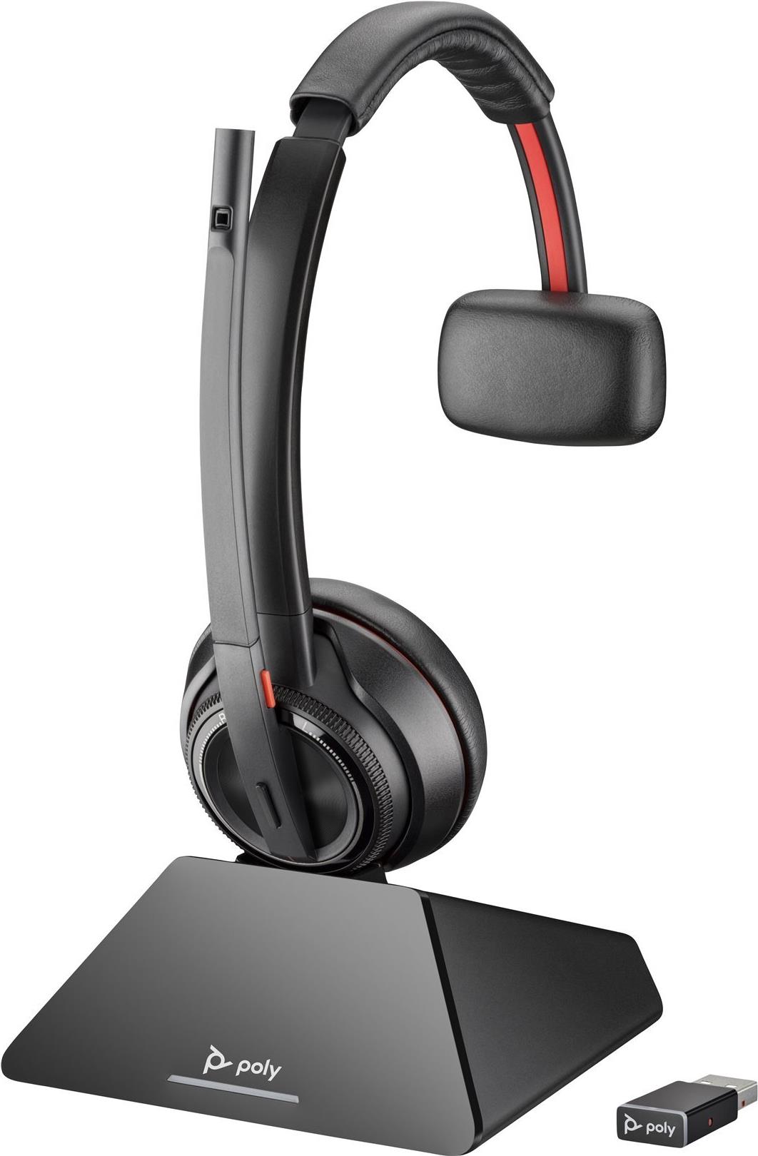 HP Poly Savi 8210 Office Headset DECT Bluetooth Schwarz