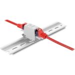 Delock RJ45 Kupplung Cat.6A Buchse zu mit Staubschutzklappe für Hutschienen Montage (90934)