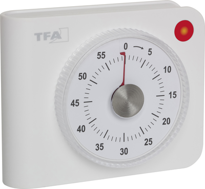 TFA Dostmann Elektronischer Timer Timer Weiß analog (38.2058.02)