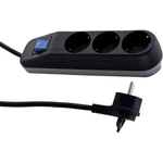 REV 0014340500 Steckdosenleiste mit Schalter 3fach Schwarz Schutzkontakt (0014340500)