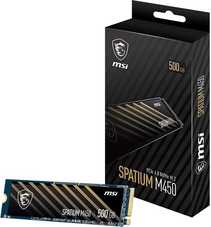 MSI SSD SPATIUM M450 PCIE 4.0 NVME M.2 500GB V (S78-440K380-P83)
