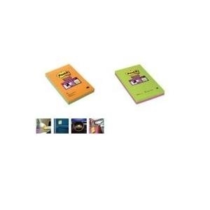 3M Post-it Super Sticky Notes Ultra Haftnotizen, 102x152 mm liniert, 45 Blatt-Block, Ultra Farben, - 3 Stück (46453SSA)