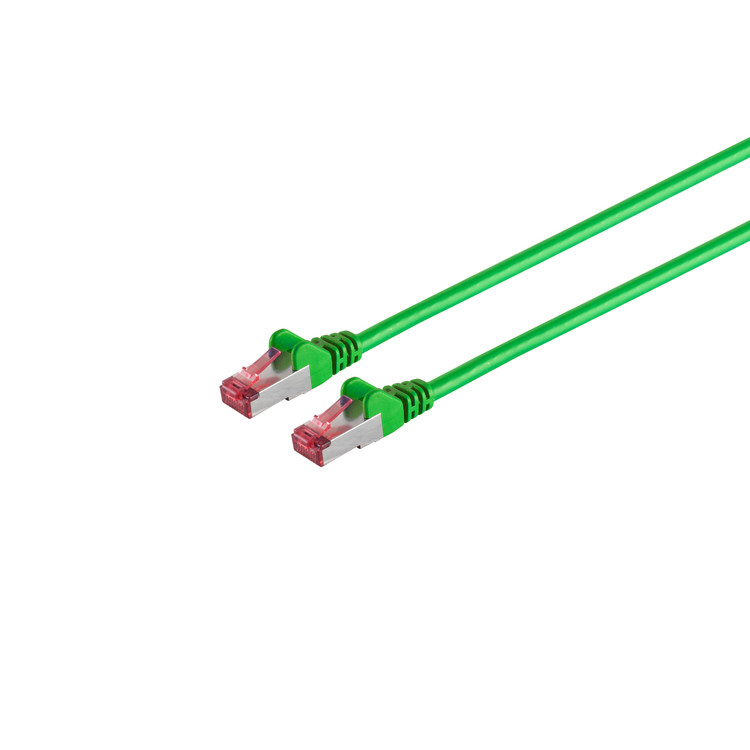 S/CONN maximum connectivity 75711-A0.15G Cat6a S/FTP Patchkabel 0,15 m Grün