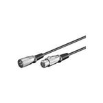 Wentronic Goobay XLR-Anschlusskabel, Schwarz, 2 m - 3-pol. XLR-Stecker > 3-pol. XLR-Kupplung (50705)