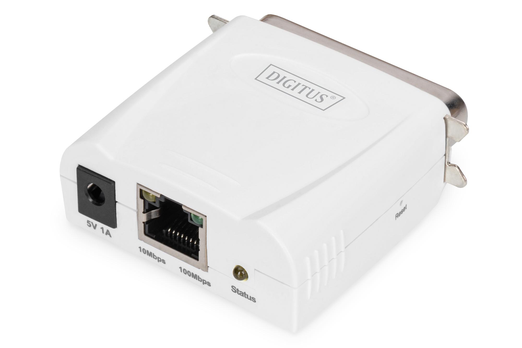 Digitus DN-13001-1 Printserver Fast Ethernet Parallel Weiß