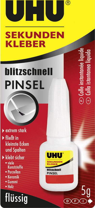 UHU Sekundenkleber blitzschnell Pinsel 5 g