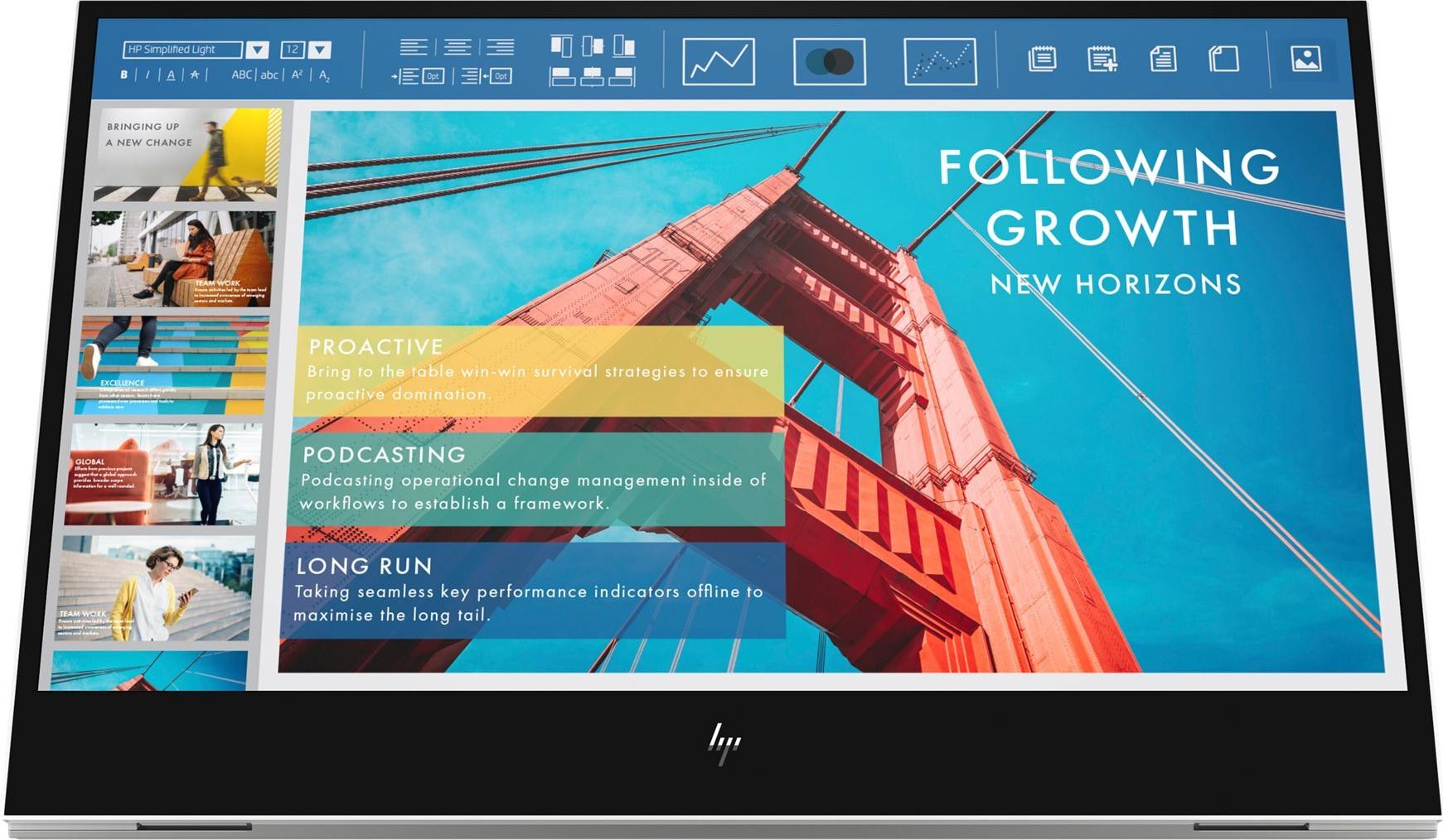 HP E-Series E14 G4 14" Portable Monitor Silber