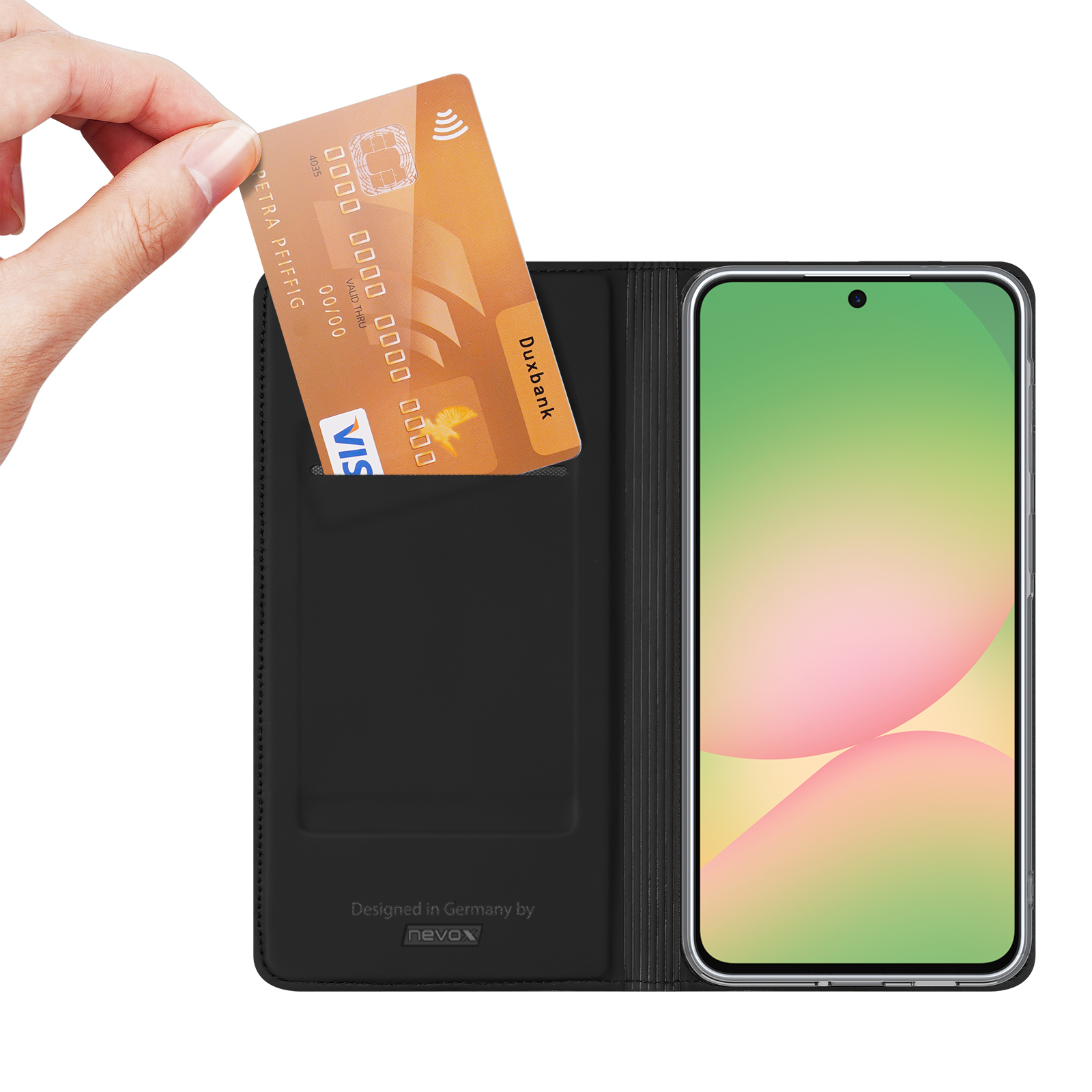Nevox Vario Series 2605 Samsung Galaxy A57 5G Booktasche Schwarz