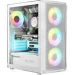 Logic PORTOS ARGB MINIDI USB-3.0-Gehäuse Weiß (AT-PORTOS-20-0000000-0002)