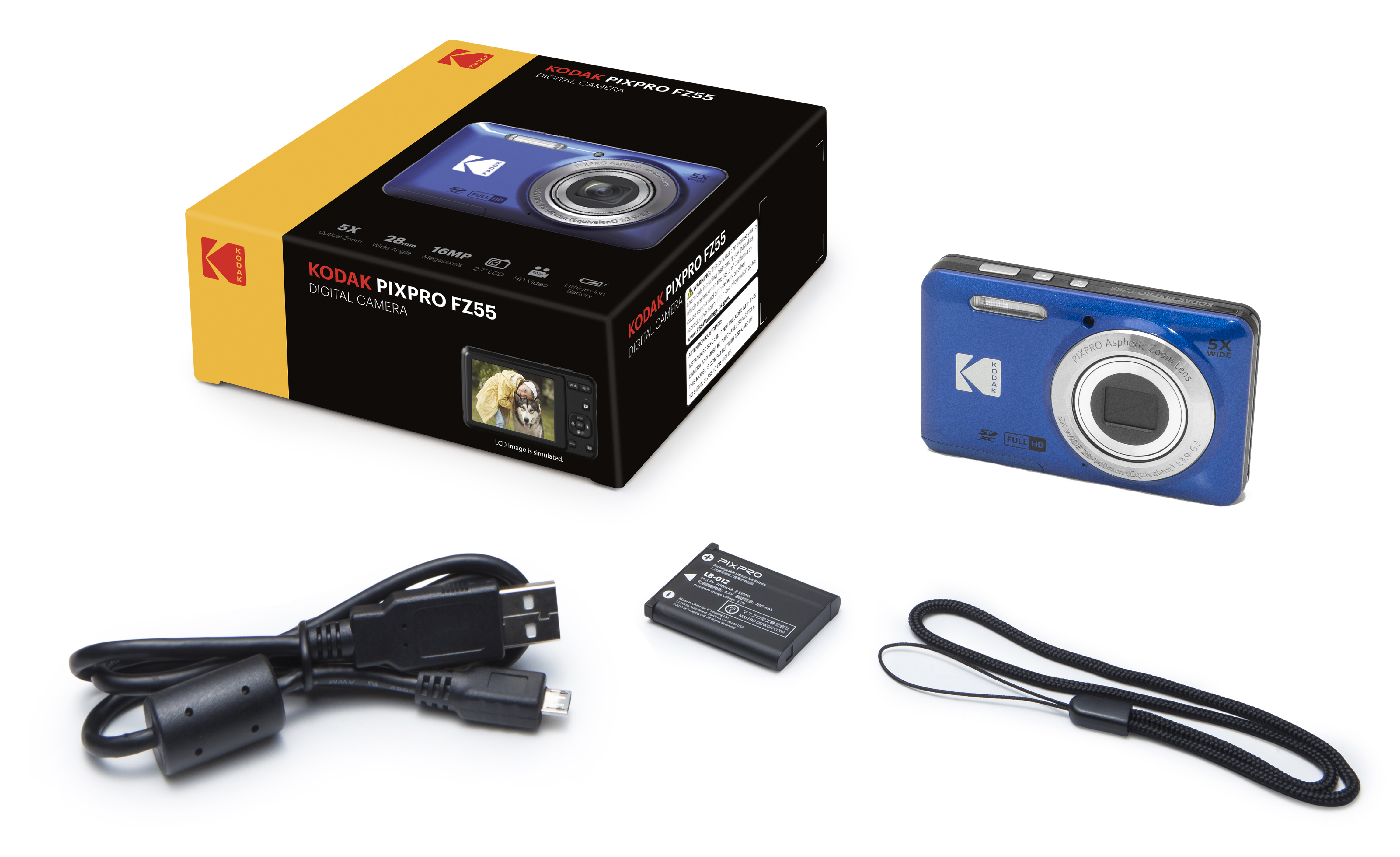 Kodak PIXPRO Friendly Zoom FZ55 16 MP 5x optischer Zoom Blau