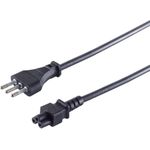 S/CONN maximum connectivity Netzanschlusskabel Italien, Stecker an 3pol Buchse C5, schwarz, 1,8 m (IT60001)
