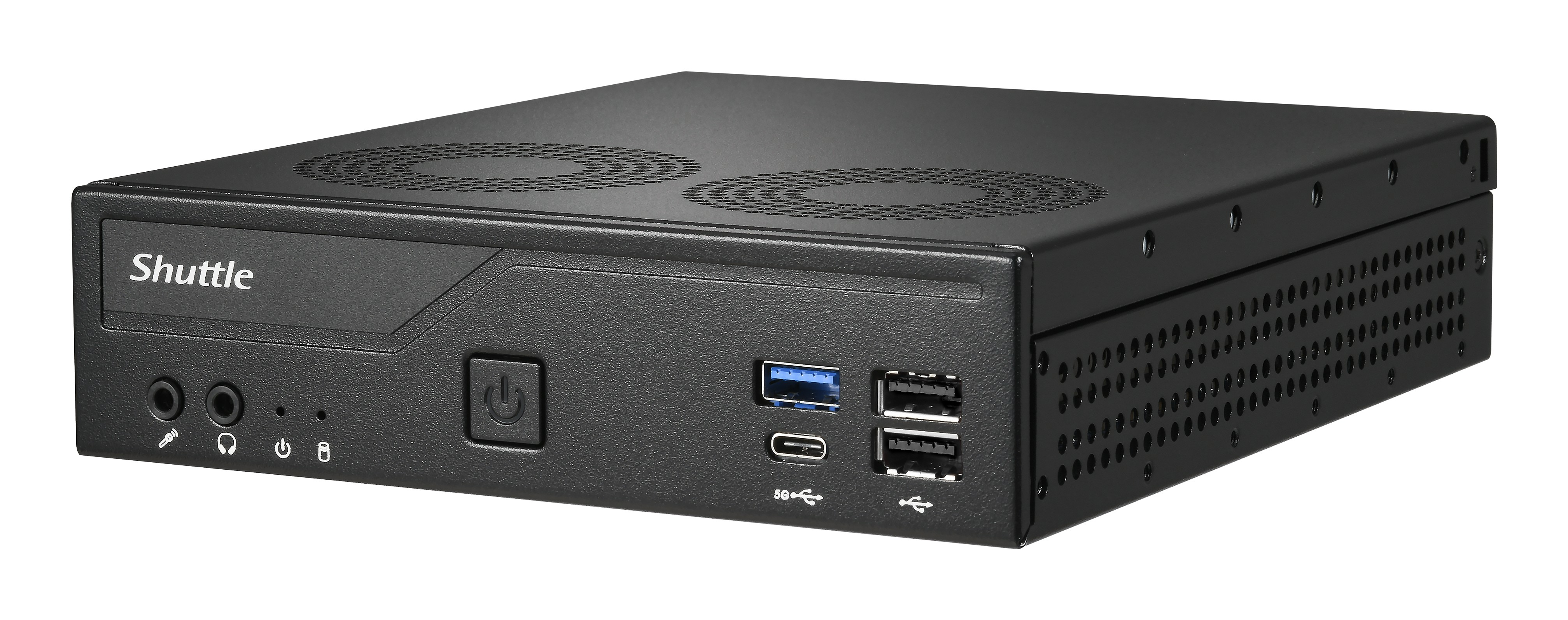 Shuttle XPC slim DH610V2 Barebone LGA 1700 DDR5 bis 96 GB Dual-LAN Slim Schwarz