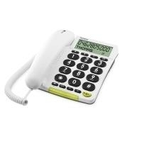 DORO PhoneEasy 312cs Telefon mit Schnur mit Rufnummernanzeige weiß  - Onlineshop JACOB Elektronik