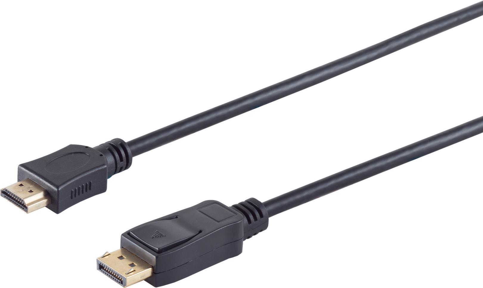 S/CONN maximum connectivity Displayportkabel-Displayport Stecker 20p auf HDMI Stecker, vergoldete Kontakte, 10m (77498-2)