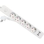 Equip Steckdosenleiste CEE7/7 90°->5xSchuko/2xUSBA/USBC - Steckdosenleiste (245555)