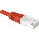 Patchkabel F/UTP, CAT.6a, rot, 0,5 m Für 10 Gigabit/s, mit besonders schmalem Knickschutz (859532)