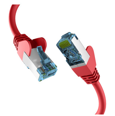 M-CAB Patch-Kabel RJ-45 Cat7 S/FTP 0,15 m Rot