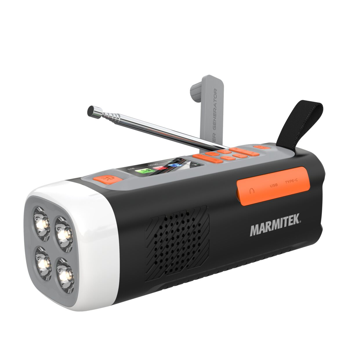 Marmitek RESQ 200 Outdoor-Radio DAB/DAB+/FM Bluetooth Solarpanel 4500 mAh Schwarz