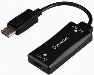 GEMBIRD Aktive 4K 30Hz HDMI-Buchse mit DisplayPort-Stecker-Adapterkabel 0,15 m schwarz (A-HDMIF30-DPM-01)