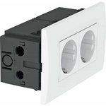 OBO Bettermann Steckdoseneinheit SDE-RW D0RW2 Modul 45 2fach reinweiß (6119407)