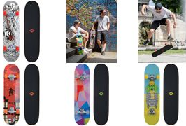 SCHILDKRÖT Skateboard Kicker 78,70cm (31") Green Dog Deck 790 x 200 mm, 9-fach verleimtes Ahorn, konkave - 1 Stück (510604)