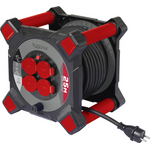 Sygonix SY-10236123 Kabeltrommel Schwarz Schutzkontakt-Stecker (SY-10236123)