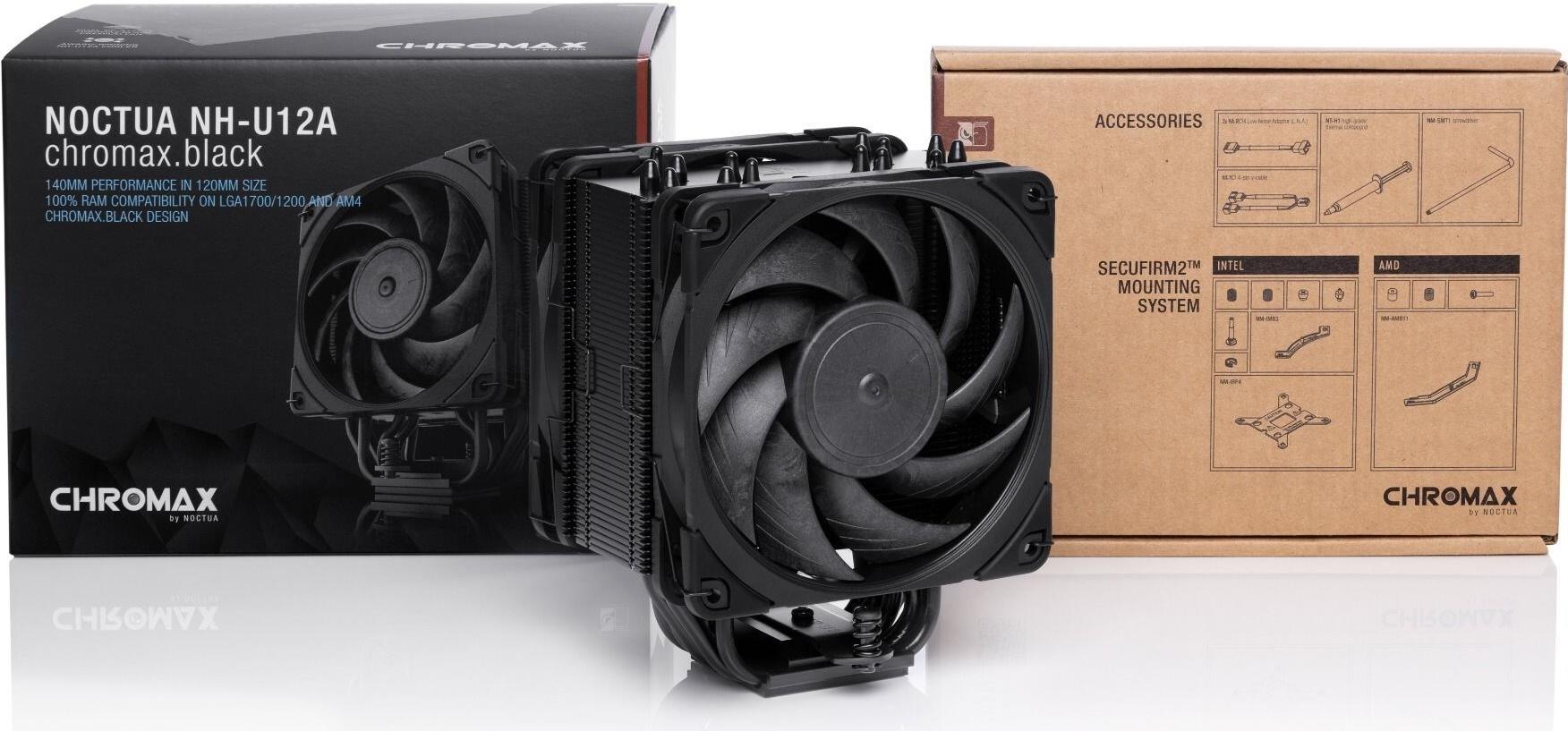 Noctua NH-U12A chromax.black CPU-Kühler Schwarz
