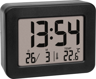 TFA 60.2044.01 Quarz Wecker Schwarz Alarmzeiten 1 (60.2044.01)