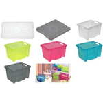 keeeper Aufbewahrungsbox "franz", 13,5 Liter, crystal-grey transparent, leer platzsparend nestbar, besonders stabil - 1 Stück (1027282700000)