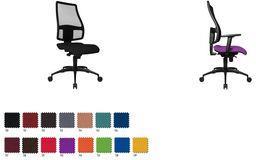 Topstar Bürodrehstuhl "Synchro Net", Stoff, schwarz stufenlose Sitzhöhenverstellung, Punktsynchronmechanik (SN100 T20)