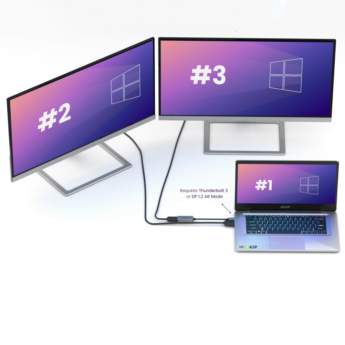 Marmitek Connect USB-C auf DisplayPort Adapter 0,15 m Schwarz, Silber