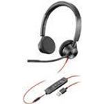 Poly Blackwire 3325 - 3300 Series - Headset - On-Ear - kabelgebunden - USB, 3,5 mm Stecker