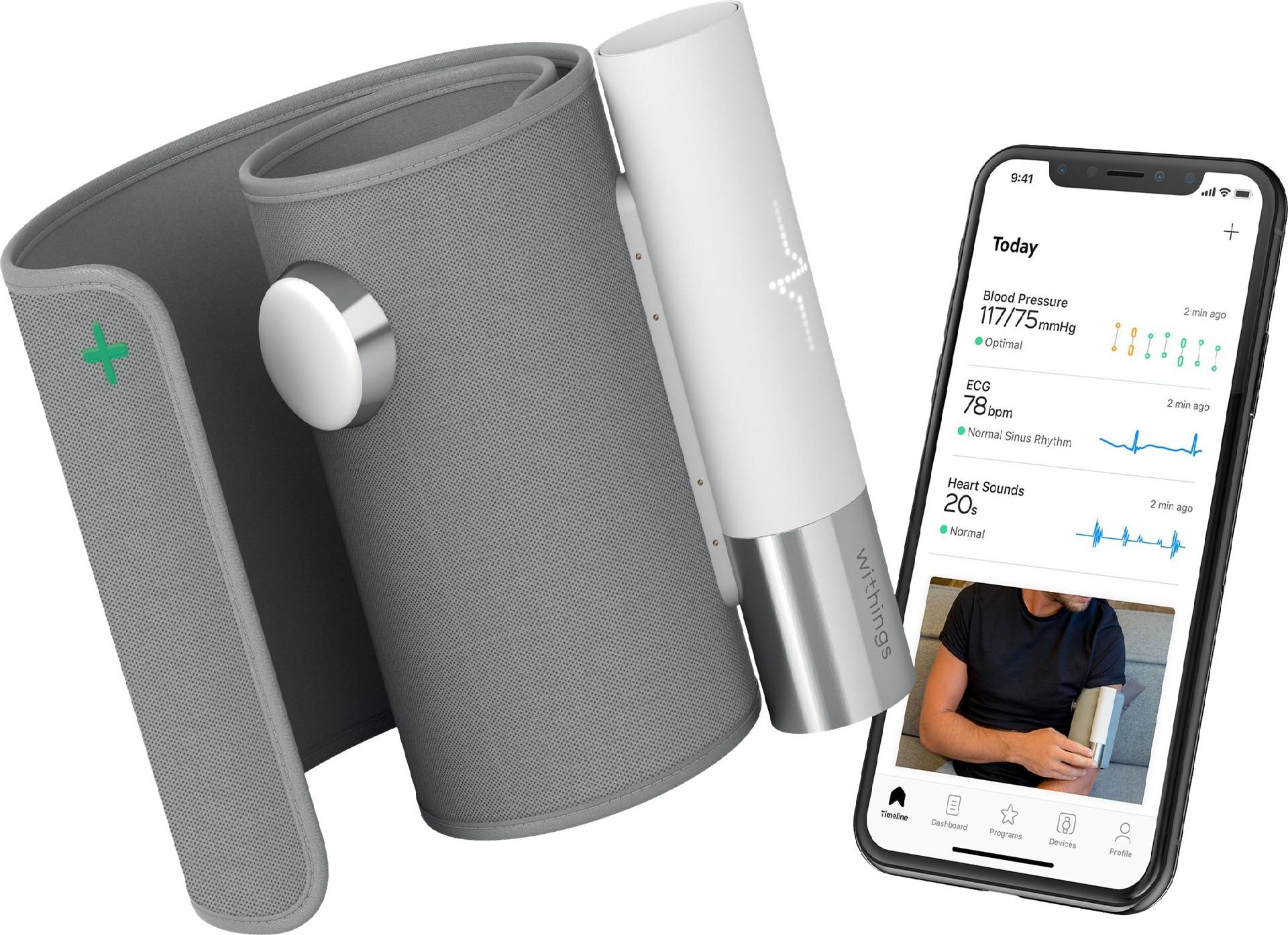Withings BPM Core Blutdruckmessgerät 3-in-1 Oberarm Grau