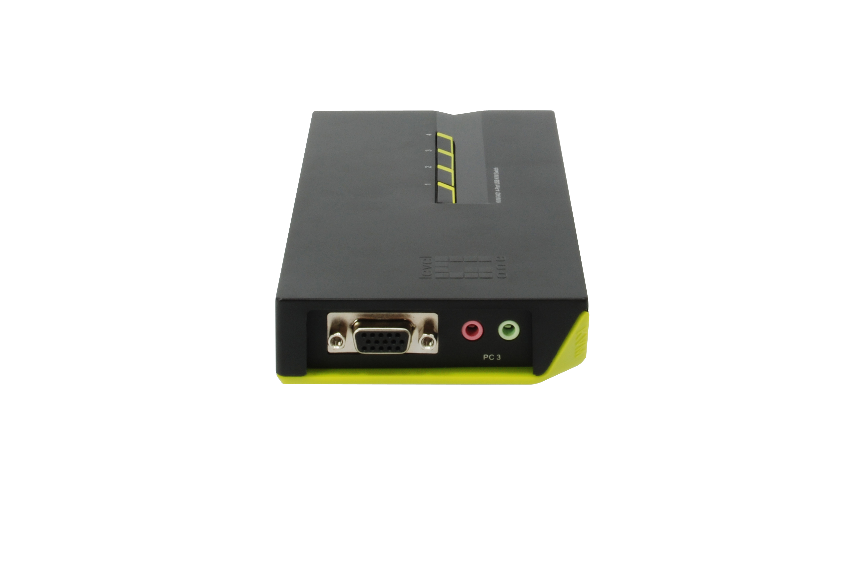 LevelOne ViewCon KVM-0421 KVM-/Audio-Switch 4 Ports Schwarz