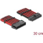 Delock Verlängerungskabel 24 Pin ATX Stecker zu 24 Buchse Textilummantelung (80973)