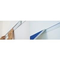 FRANKEN Wandschienen-Set PRO, 2.000 x 60 mm, silber Stärke: 15 mm, beschriftbar, aus Metall (WS8200)