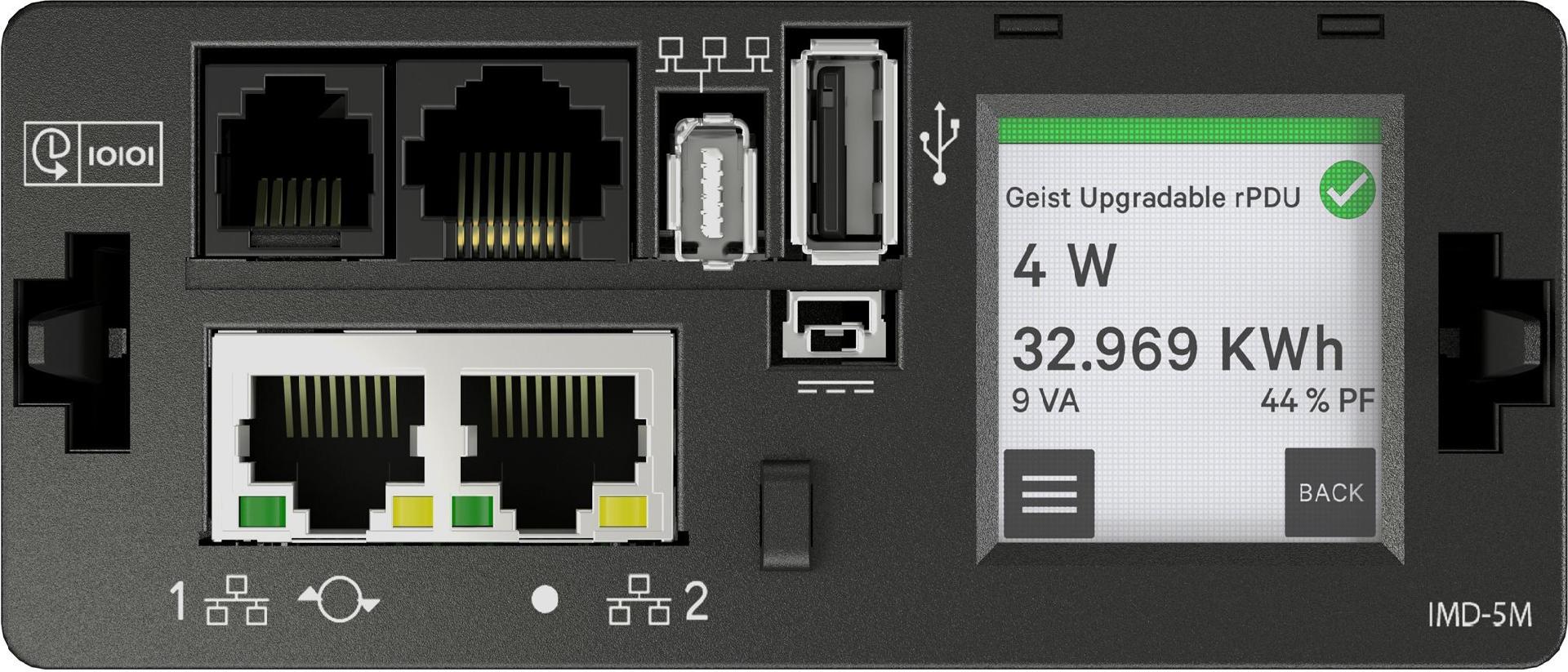 Vertiv Geist RTS, Monitored (Unit Level), 1U, input (2) IEC60309 230V 32A, combi outlets (12)C13 or C19 (VA4G31A0)