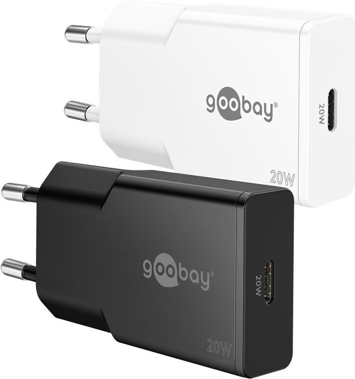Goobay 75728 - USB-Ladegerät 20 W 1x USB-C GaN Slim weiß (75728)
