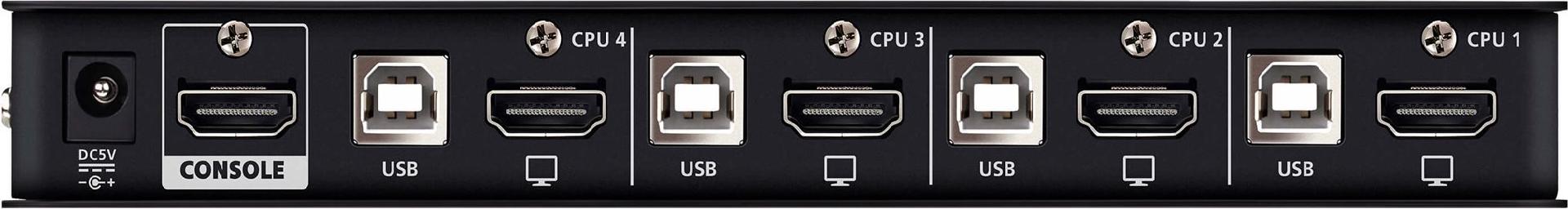 ATEN CS784H 4-Port USB HDMI KVM-Switch Schwarz