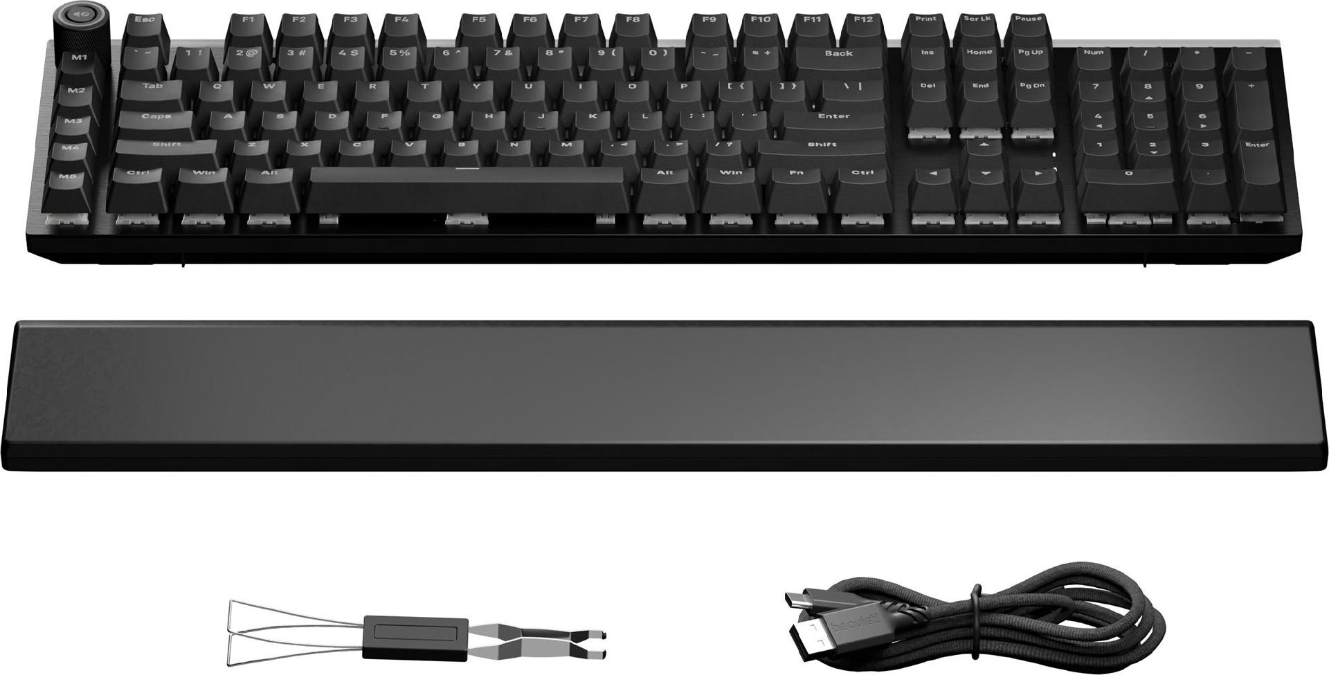 be quiet! Light Mount Mechanische Gaming-Tastatur USB Silent Linear QWERTY US ANSI Per-Key RGB Schwarz